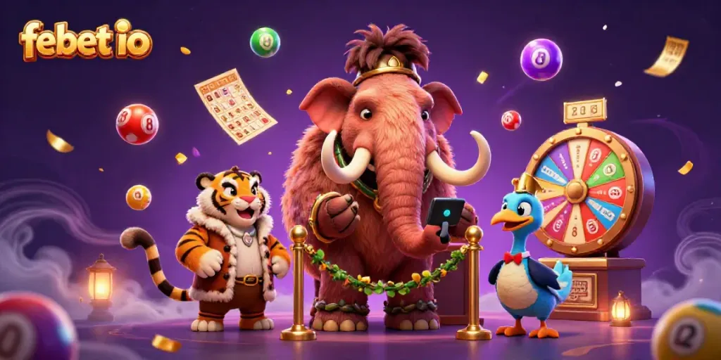 Join the excitement at febet io with vibrant lottery scenes, featuring a dynamic casino atmosphere.