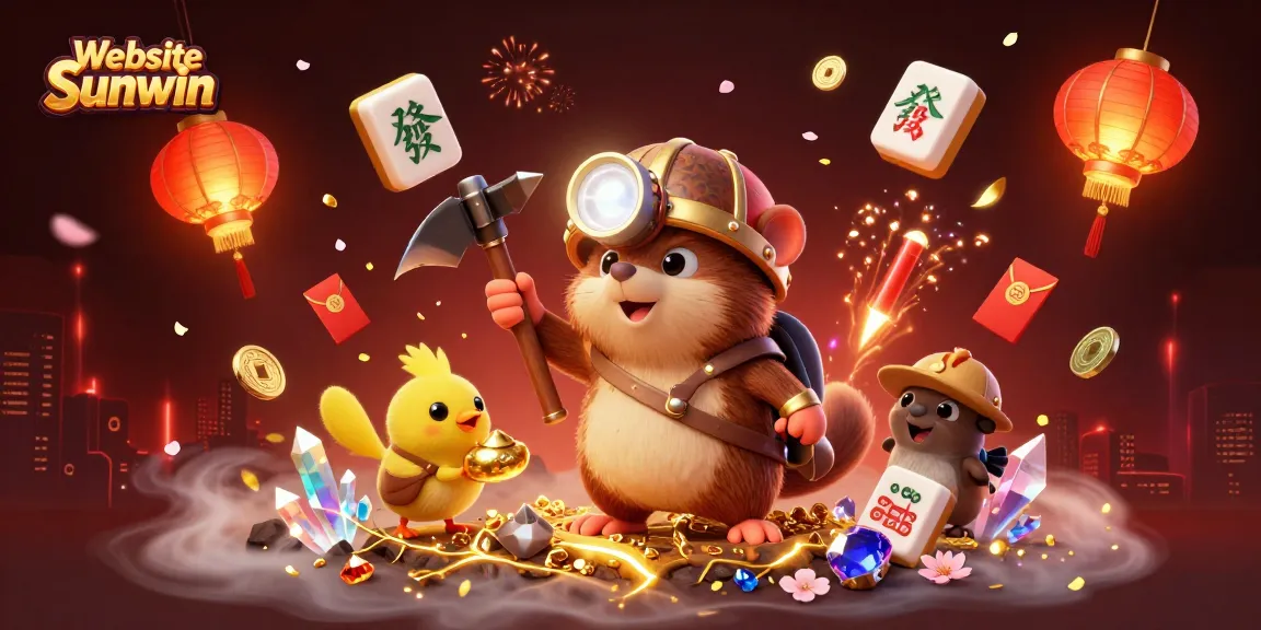 Experience thrilling wins at Website Sunwin with vibrant 3D illustrations of gaming excitement.